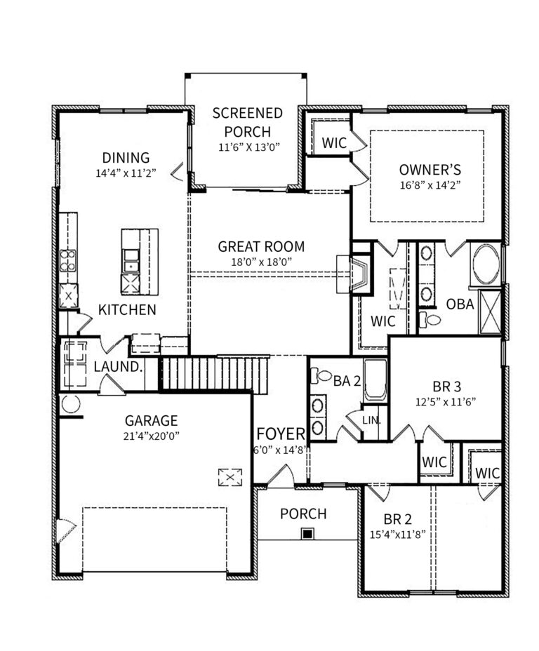 427 Shady Brook Lane_Main Floor Plan